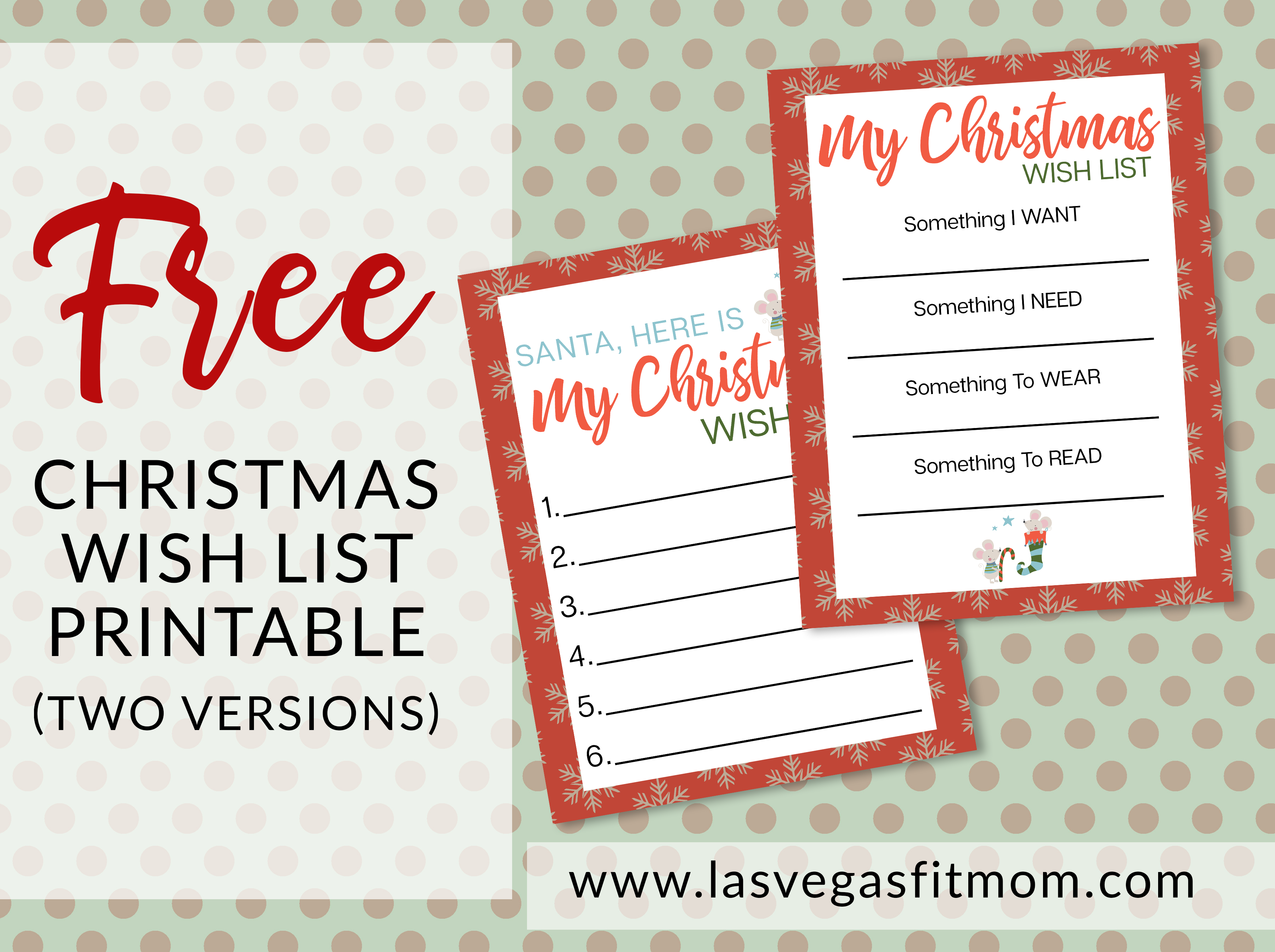 Christmas Wish List Template – Free Printable - Las Vegas Fit Mom
